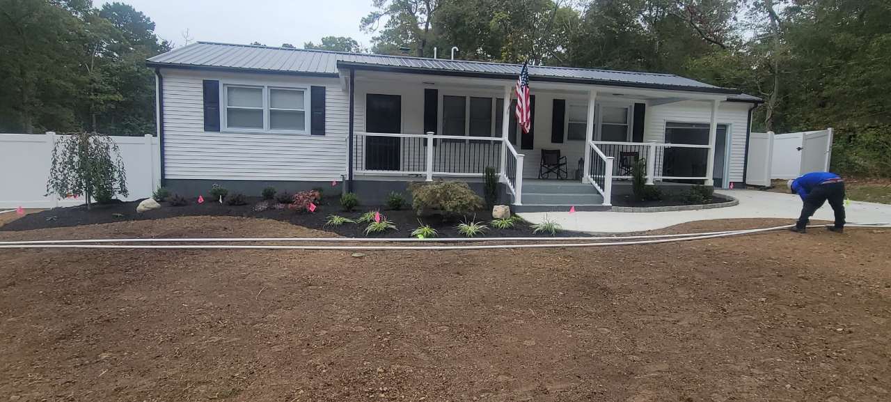 Graded yard ready for sod at a new home